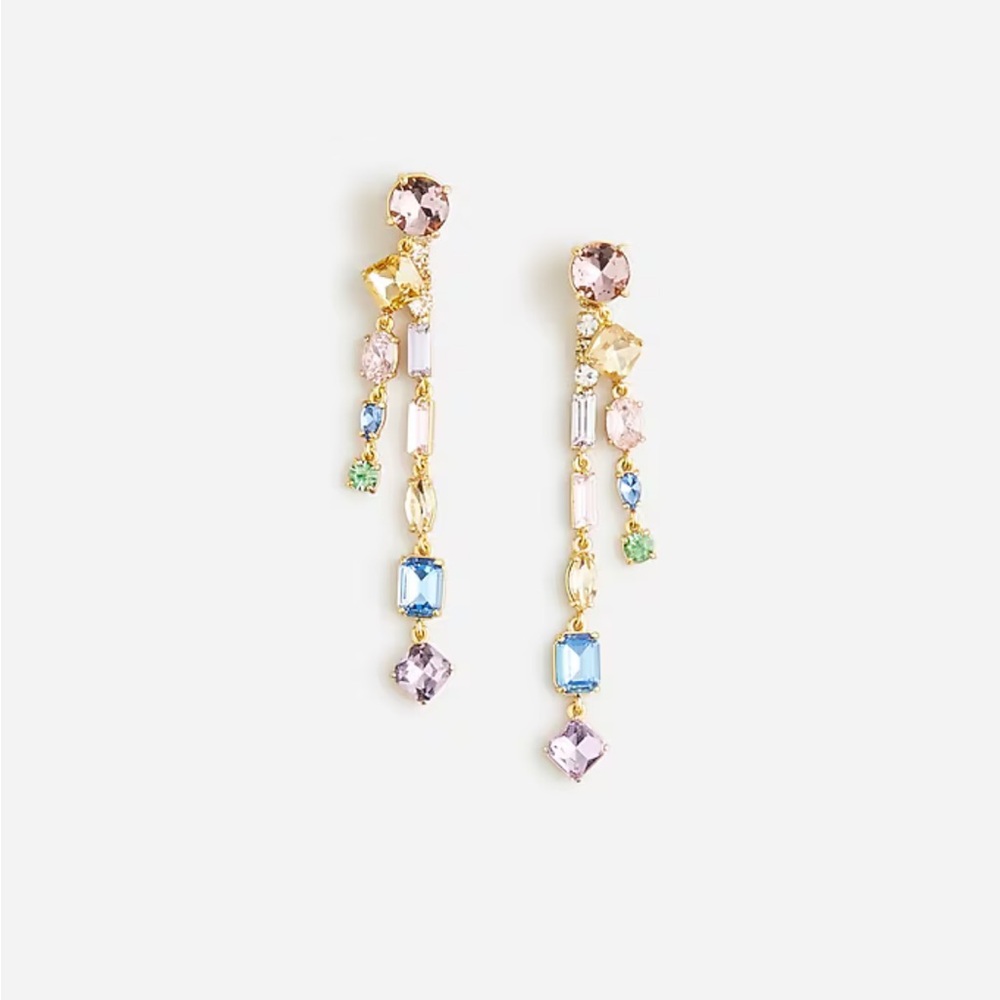J Crew Earrings Sparkle Gemstones dangling